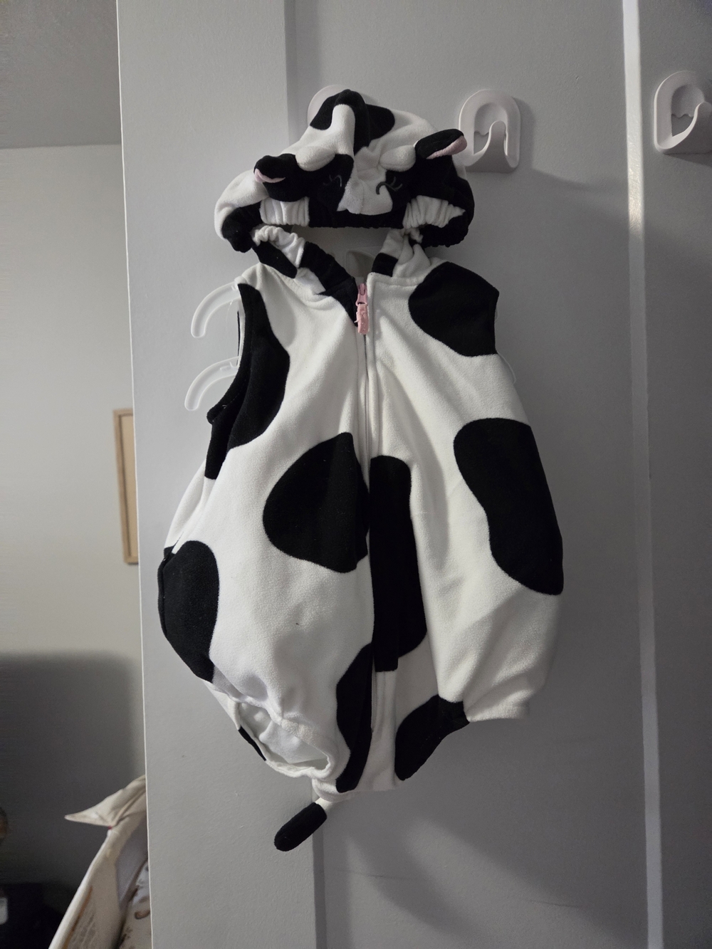 Carter's Black and White Cow Hooded Hat
